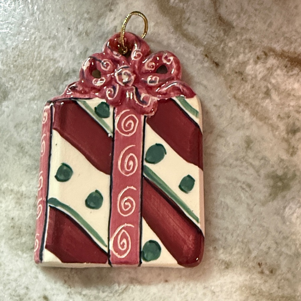 Gail Pittman Festive Ceramic Gift Ornament